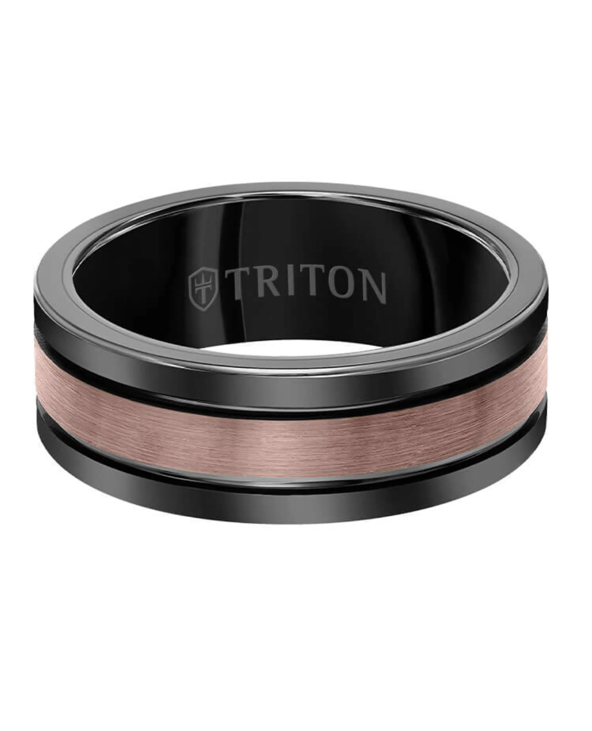 Triton 8MM Espresso Tungsten Carbide Ring