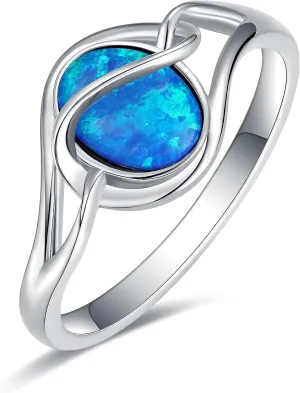 Turquoise Rings for Women - Sterling Silver Turquoise Thumb Ring Boho Vintage Statement Ring for Women Western Style Minimalist Jewelry Gifts for Her