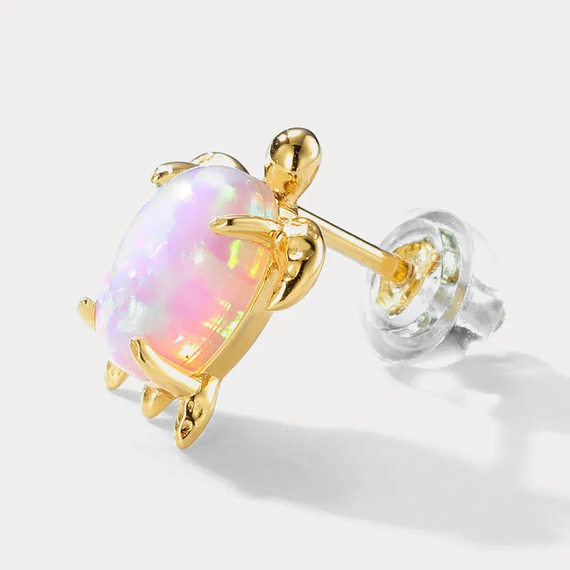 Turtle Opal Stud Earrings