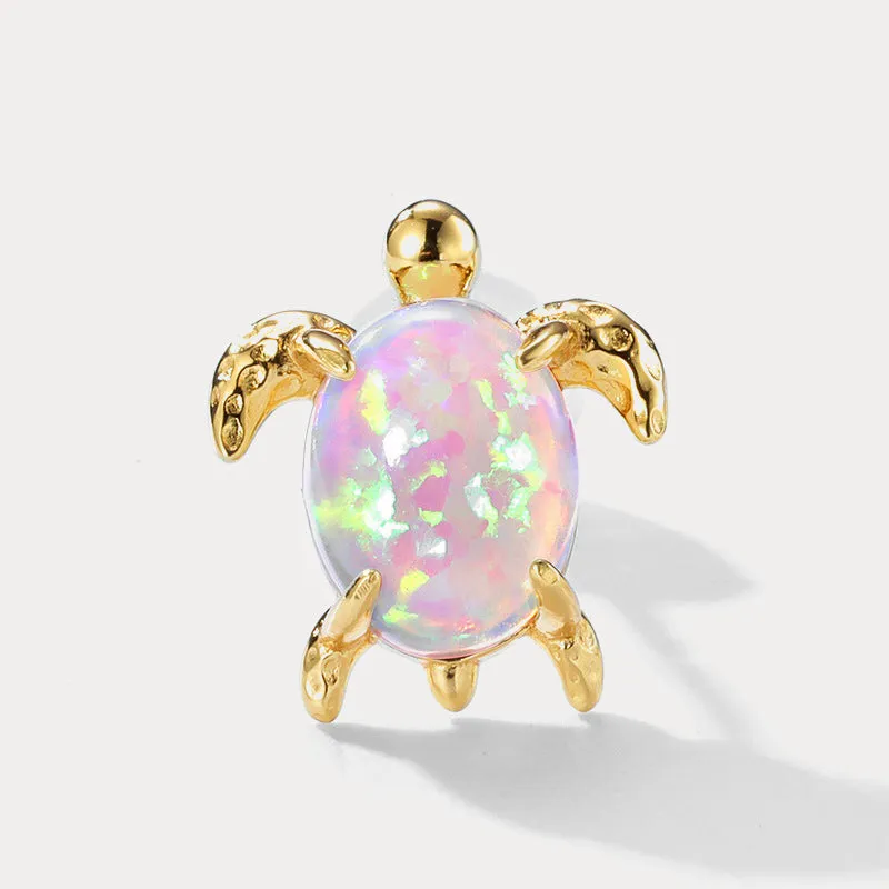 Turtle Opal Stud Earrings