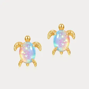 Turtle Opal Stud Earrings