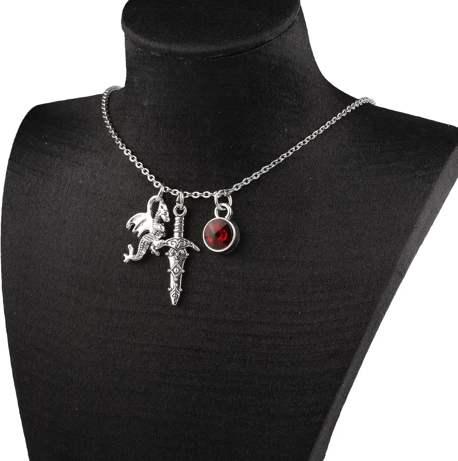 UJIMS 4th Wing Merch Bookish Dragon Rider Necklace Fantasy Book Lover Gifts Dragon Lover Gift Dark Romance Reader Gift