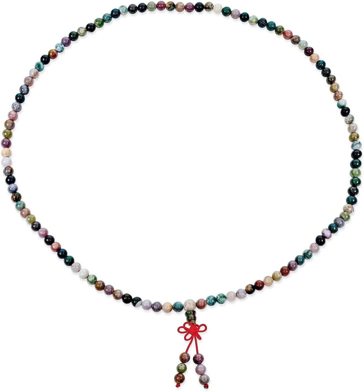 Unisex Brown Earth Gemstone Natural Carnelian Red Buddhist Mala Prayer Bead Long Natural Strands Beads for Meditation Prayer Yoga Rosary Necklace For Men For Women Stacking Wrap Stretch Bracelet