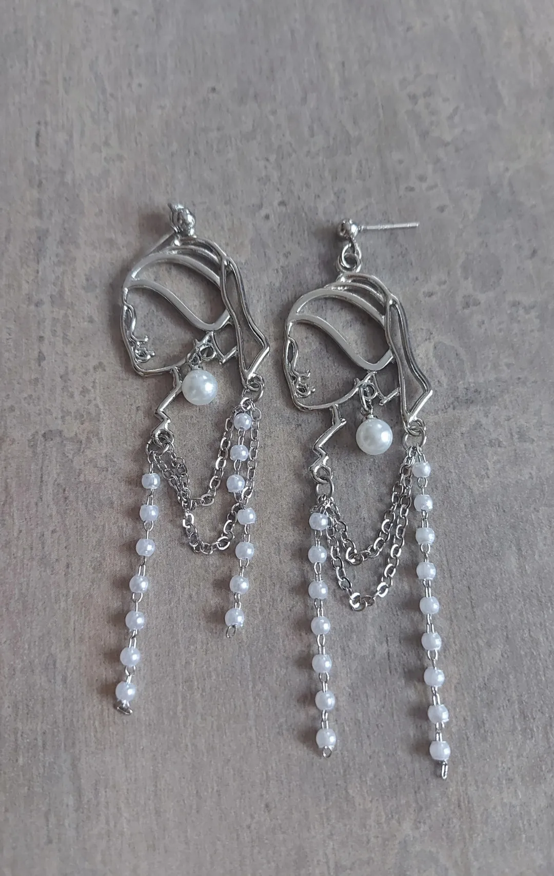 Vintage earrings Girl with a pearl earring earrings, boho, bohemian, vintage earrings, art deco earrings, 1980s, Vermeer