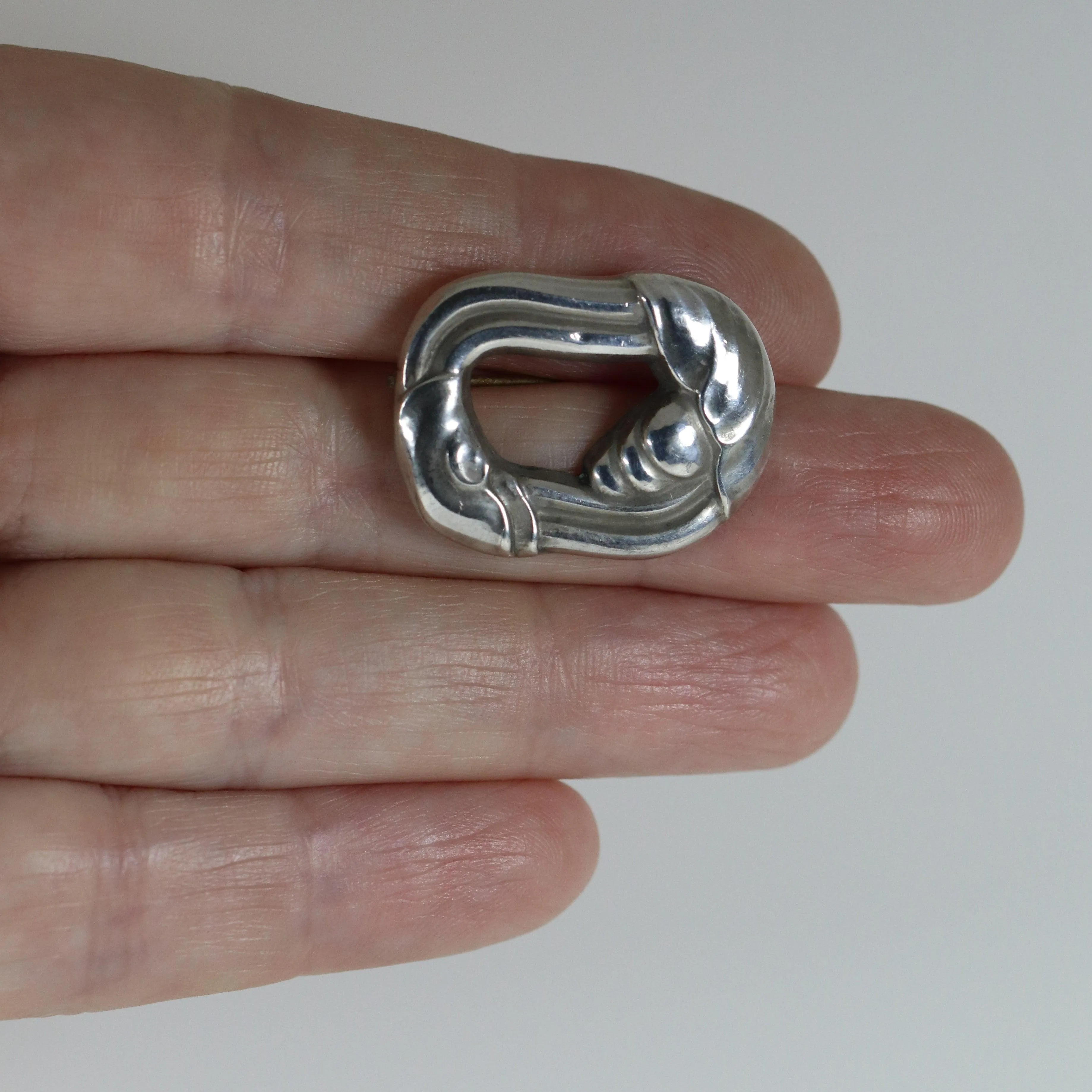 Vintage Georg Jensen Jewelry | Petite Art Nouveau Grape Foliage Brooch 32