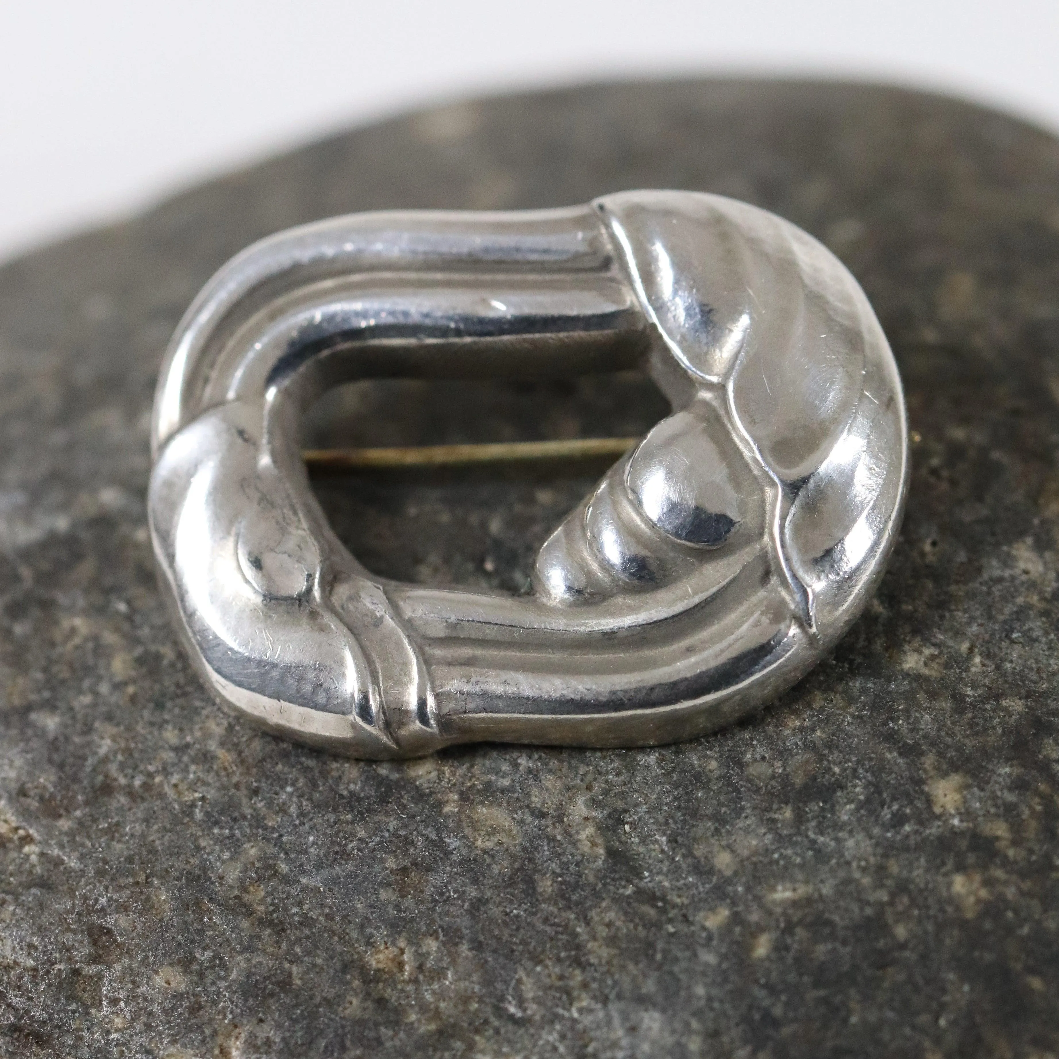 Vintage Georg Jensen Jewelry | Petite Art Nouveau Grape Foliage Brooch 32
