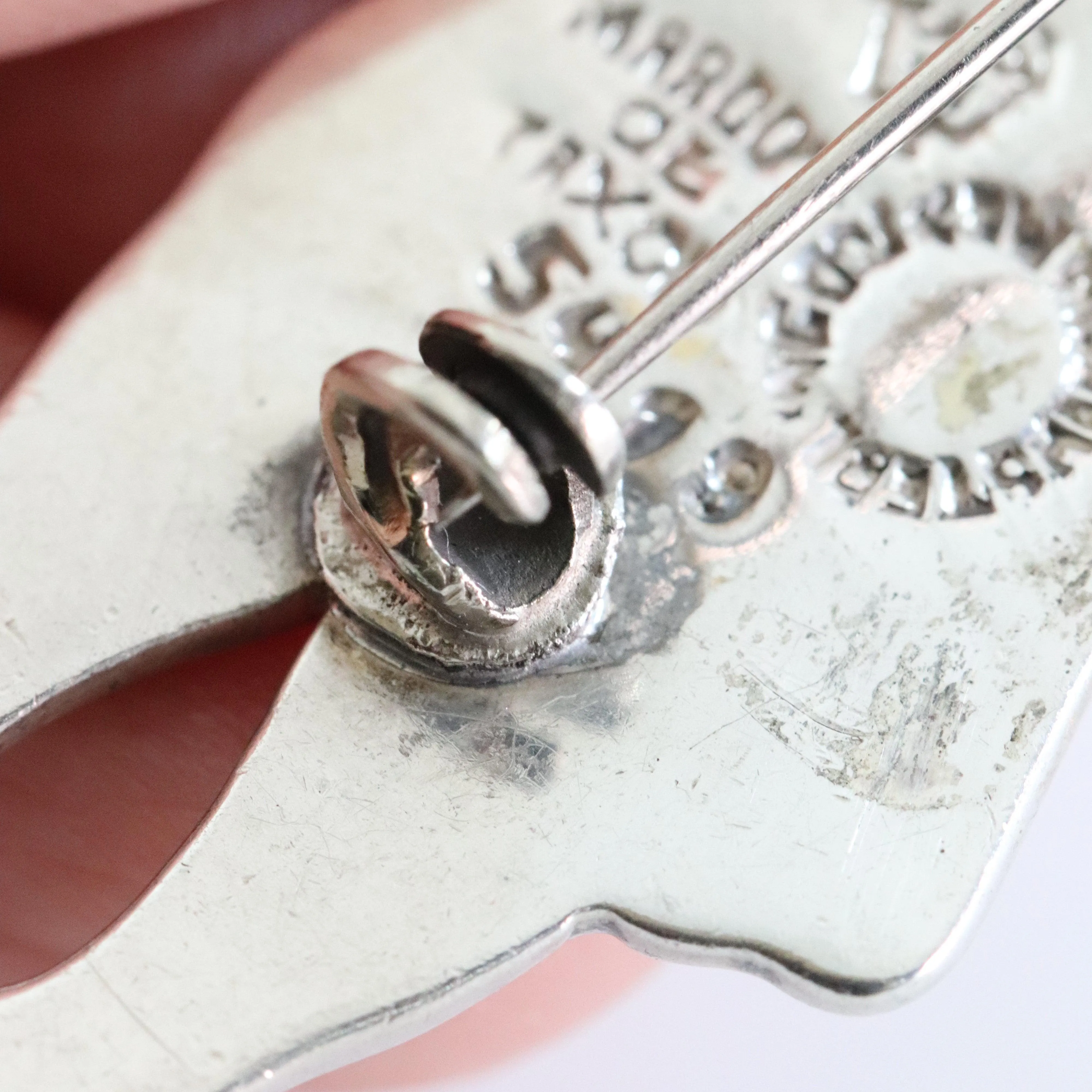 Vintage Margot de Taxco Silver Mexican Jewelry | Indigenous Man Enamel Pin