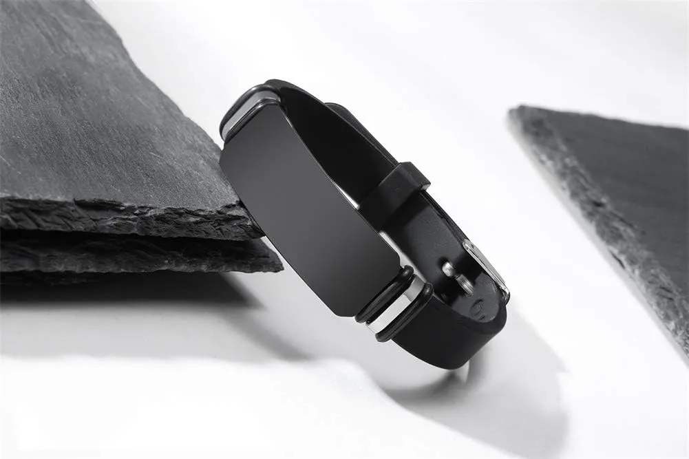 VNOX Religious Inspirational Bible Quote Personalized Silicone Watch Bands Bracelet Adjustable Motivational Encouragement ID Bracelets for Men Boys Son