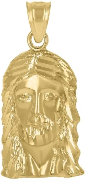 Whimsical Charms Collection Enchanted Elegance Charms Collection 10K Yellow Gold Jesus Religious Charm Pendant for Mens 1.23g Design-XZX888-2176