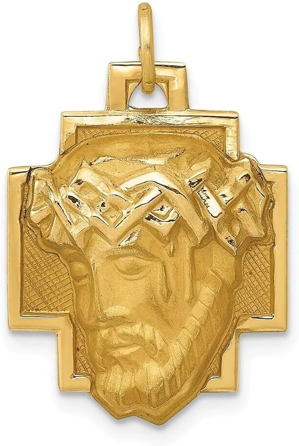 Whimsical Charms Collection Enchanted Elegance Charms Collection 14k Yellow Gold Jesus Charm Pendant For Womens Mens 1.31g Design-XZX888-26242