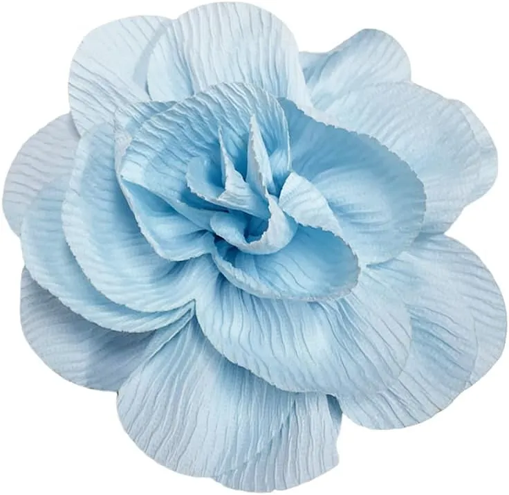 Wrinkle Fabric Camellia Flower Large Brooches Lapel Pins Big Floral Flower Brooch Pin Classic for Women Wedding Party Dance Banquet Dress Suit Ceremony Jewelry Gifts 150mm