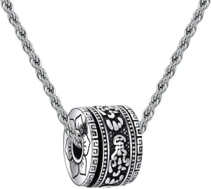 YAFEINI Sterling Silver St Michael Santa Muerte Saint Jude Virgin Mary Medallion Pendant Necklaces Buddha Necklace Amulet Talisman Luck Buddhist Jewelry Gifts for Men Women