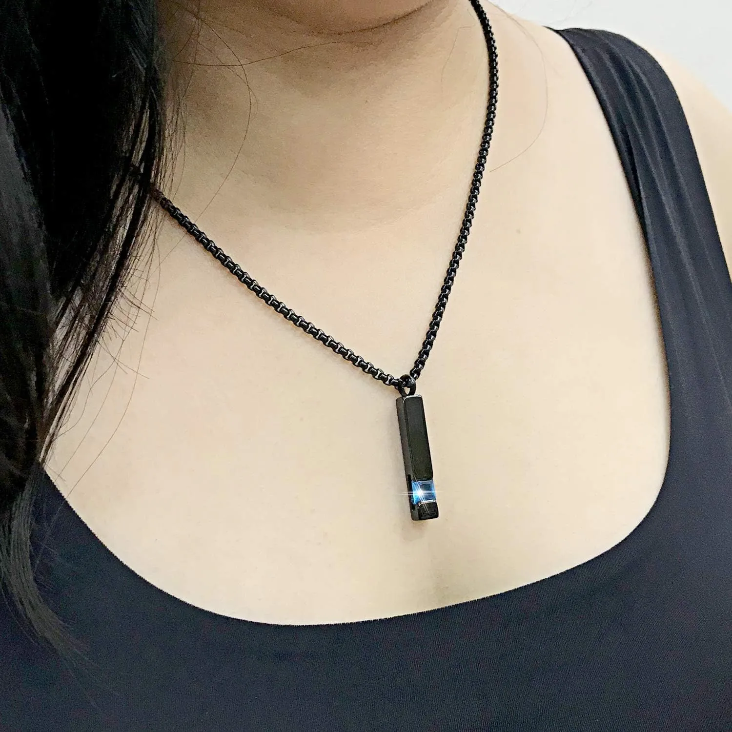 YOUFENG Urn Necklaces for Ashes Birthstone Cube Urns for Human Ashes Memorial Cremation Urn Locket Keepsake Ashes Jewelry