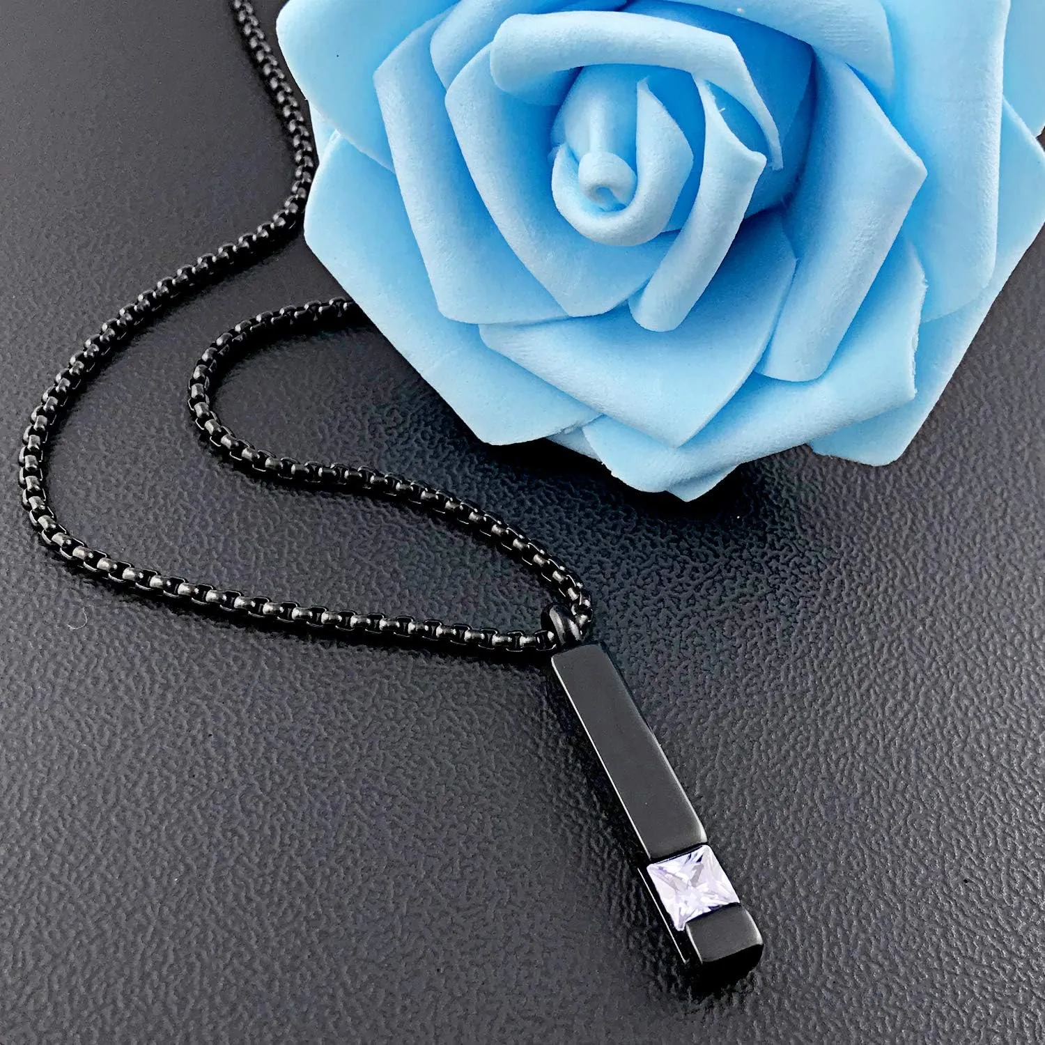 YOUFENG Urn Necklaces for Ashes Birthstone Cube Urns for Human Ashes Memorial Cremation Urn Locket Keepsake Ashes Jewelry
