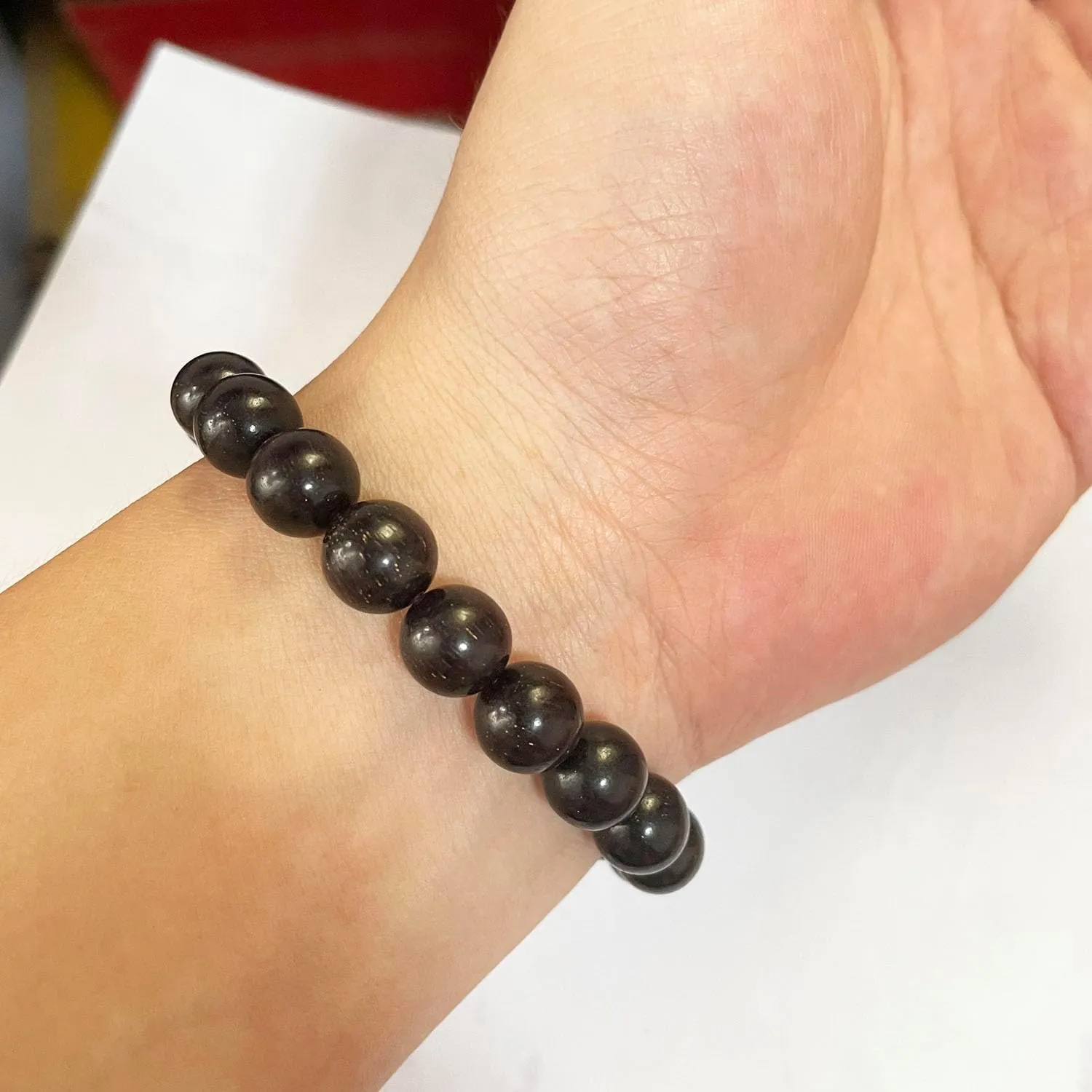 Zhetwour Prayer Bucket Bead Bracelets for Men and Women Buddhist Mala Natural Wood Beaded Tibetan Buddha with Separating Beads for Meditation