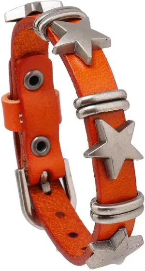 Zian Punk Bracelet Star Leather Bracelet Retro Gothic Bracelet Matching Bracelet Adjustable Bracelet For Men