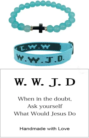 Zian WWJD Bracelet What Would Jesus Do Bracelet Blessing Bracelet Inspirational Bracelet Relieves Anxiety Bracelet