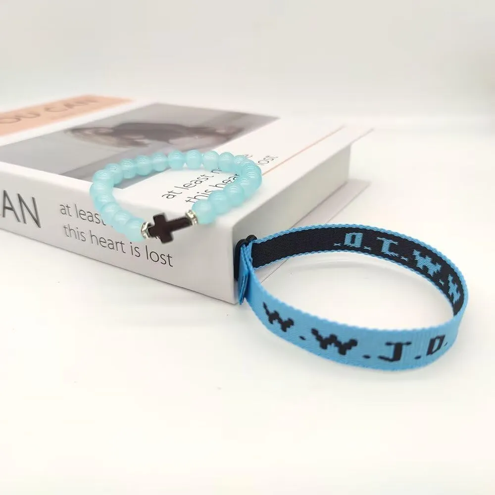 Zian WWJD Bracelet What Would Jesus Do Bracelet Blessing Bracelet Inspirational Bracelet Relieves Anxiety Bracelet