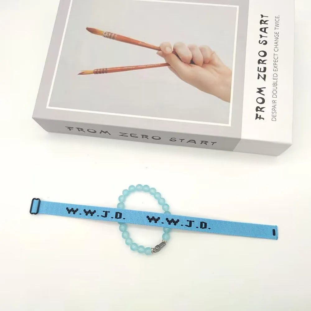 Zian WWJD Bracelet What Would Jesus Do Bracelet Blessing Bracelet Inspirational Bracelet Relieves Anxiety Bracelet