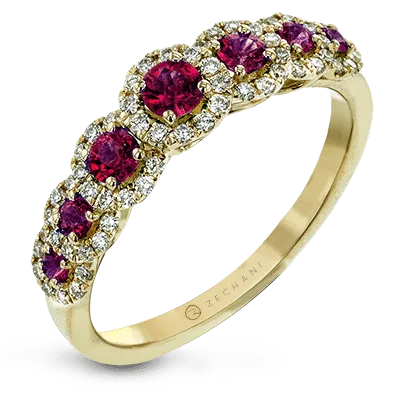 ZR1150 Color Ring in 14k Gold with Diamonds